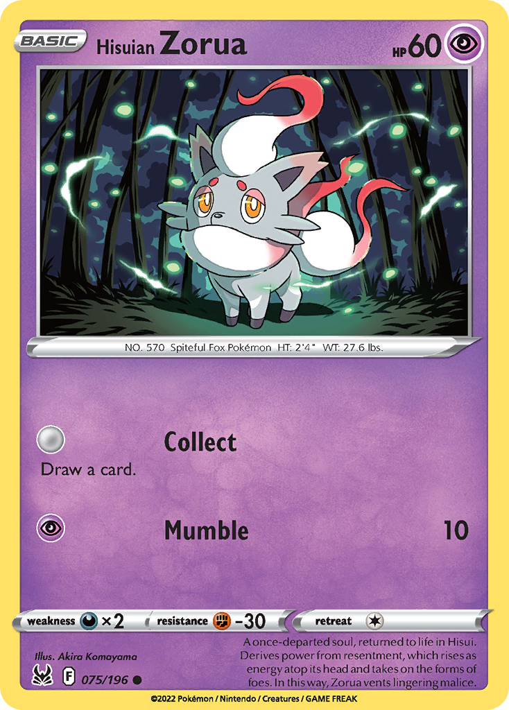 Lost Origin Hisuian Zorua #75/196