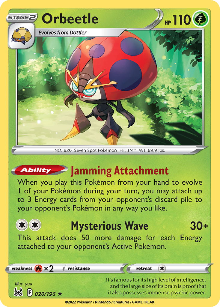 Lost Origin Holo Orbeetle #20/196