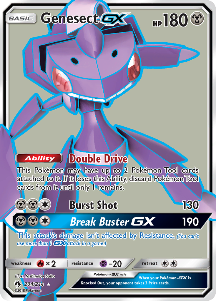 Lost Thunder Genesect GX #204/214