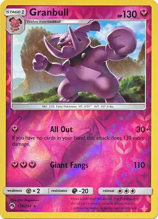 Lost Thunder Granbull #138/214 reverse holo