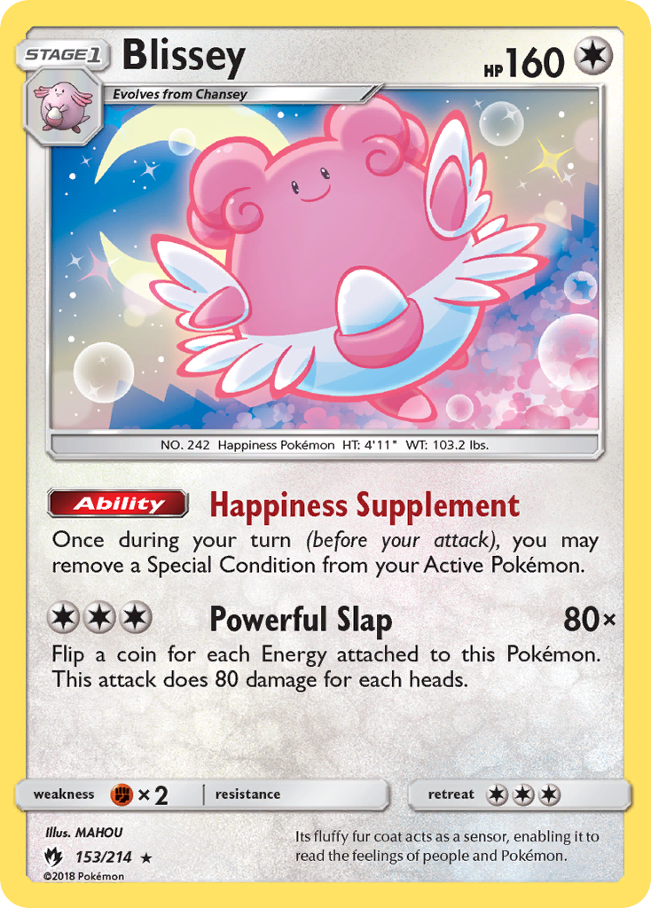 Lost Thunder Holo Blissey #153/214