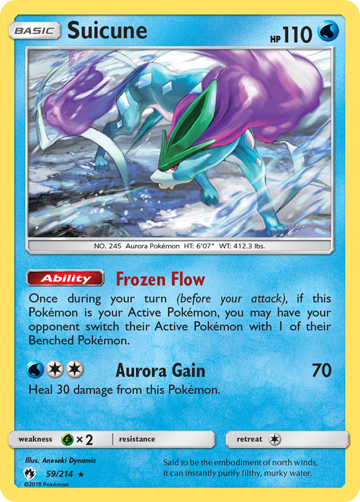 Lost Thunder Holo Suicune #59/214