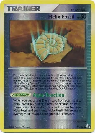 Majestic Dawn Helix Fossil #91/100 reverse holo