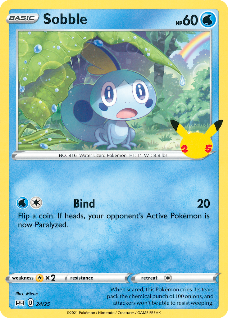 McDonald’s 25th Anniversary Non-Holo Sobble #24