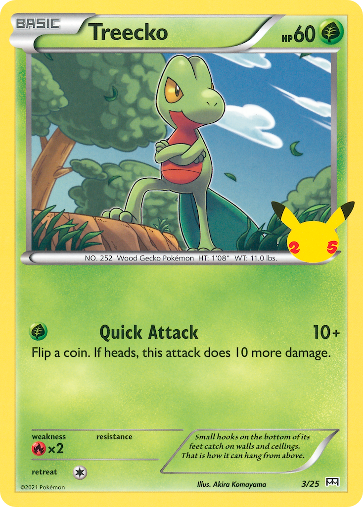 McDonald’s 25th Anniversary Non-Holo Treecko #3