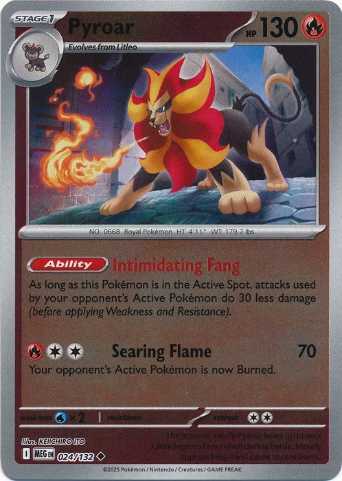 Mega Evolution Pyroar #024/132 Reverse Holo