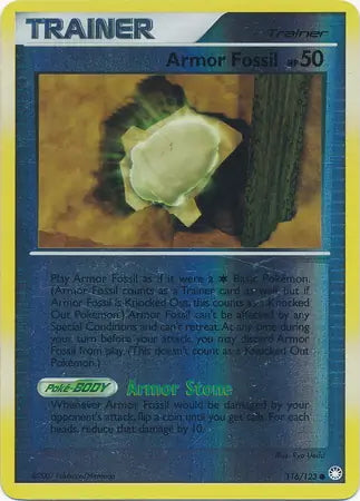 Mysterious Treasures Armor Fossil #116/123 reverse holo
