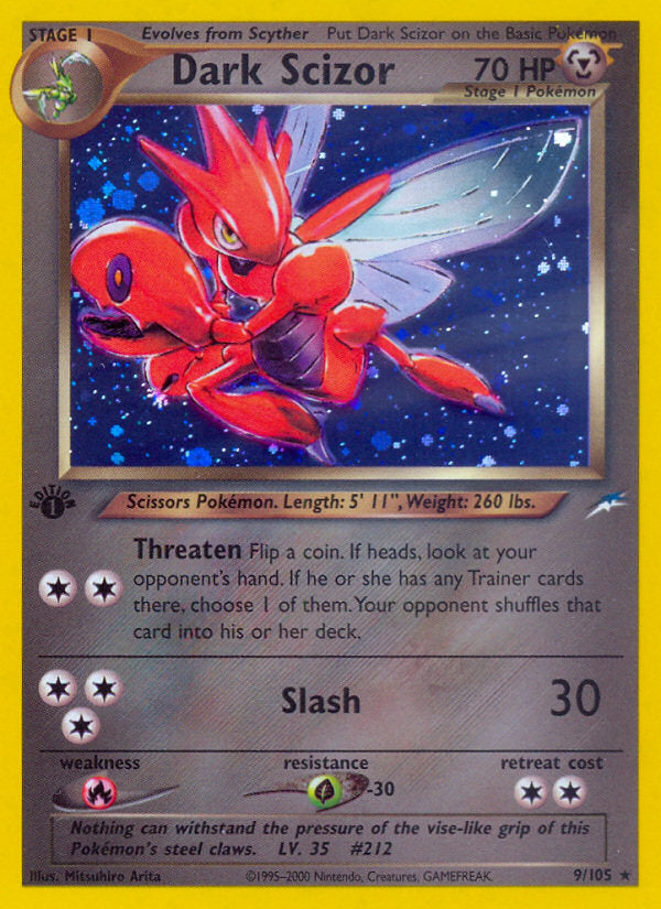 Neo Destiny Holo Dark Scizor #9/105 first edition