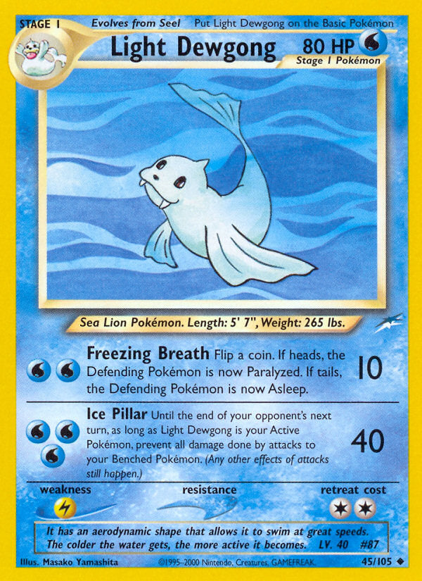 Neo Destiny Light Dewgong #45/105 unlimited