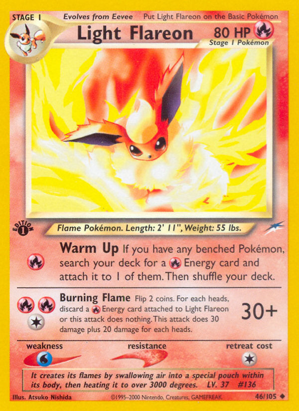 Neo Destiny Light Flareon #46/105 first edition