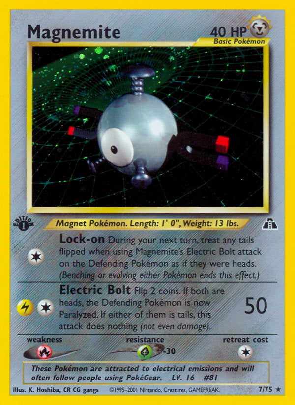 Neo Discovery Holo Magnemite #7/75 first edition