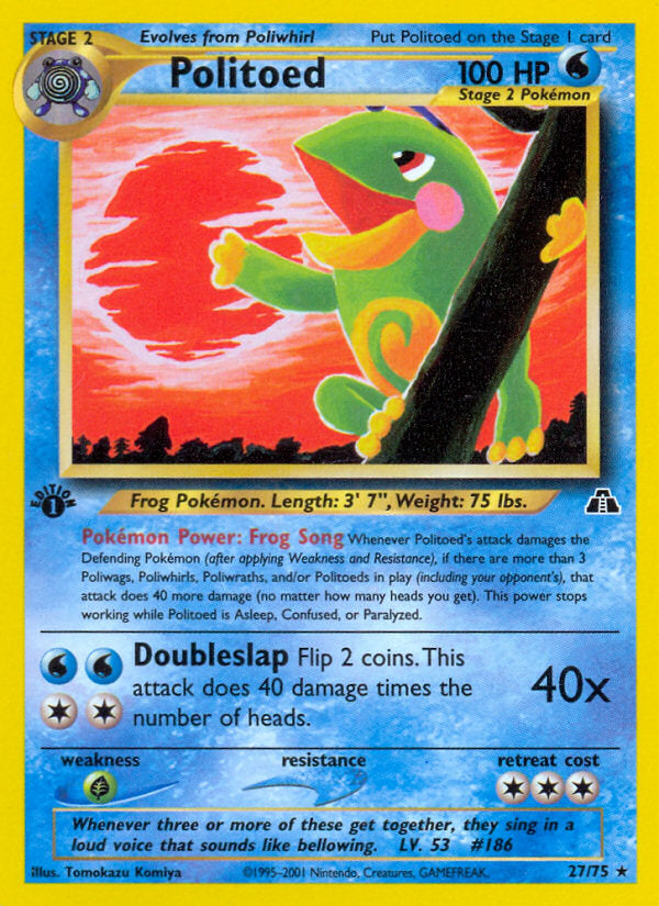 Neo Discovery Politoed #27/75 first edition