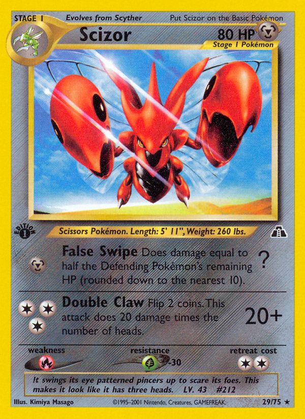Neo Discovery Scizor #29/75 first edition