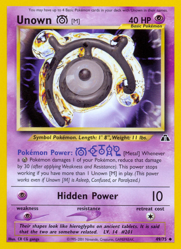 Neo Discovery Unown M #49/75 unlimited