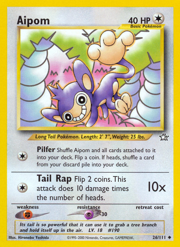 Neo Genesis Aipom #26/111 unlimited