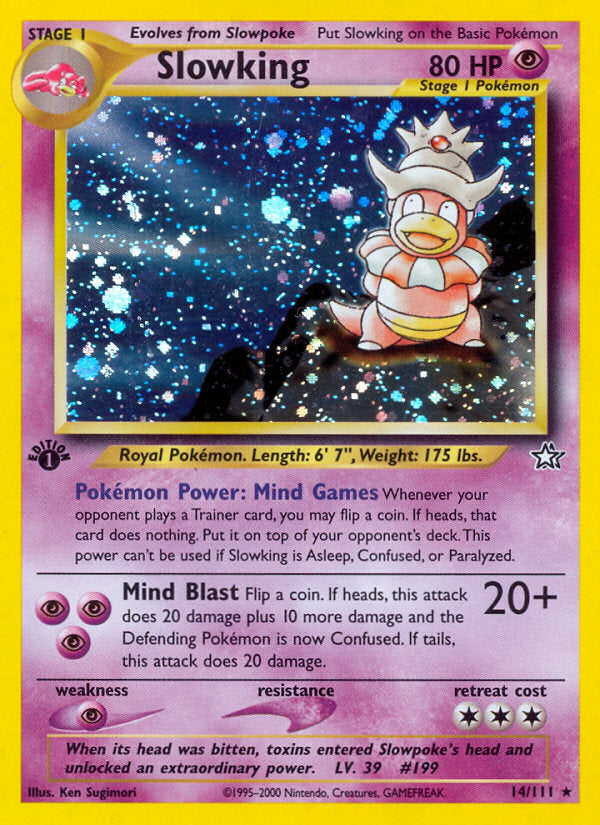 Neo Genesis Holo Slowking #14/111 first edition
