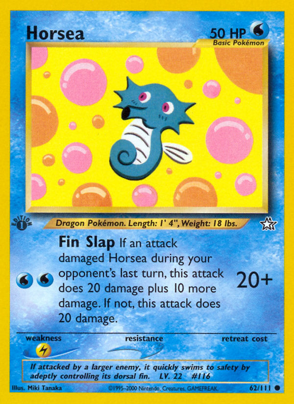 Neo Genesis Horsea #62/111 first edition