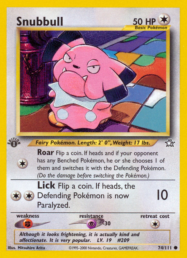 Neo Genesis Snubbull #74/111 first edition