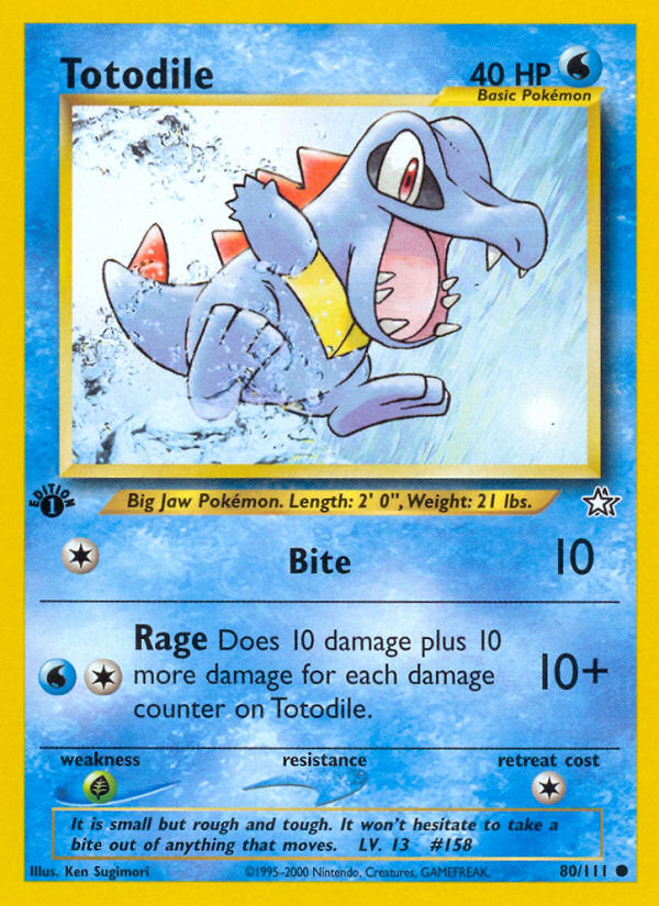 Neo Genesis Totodile #80/111 first edition