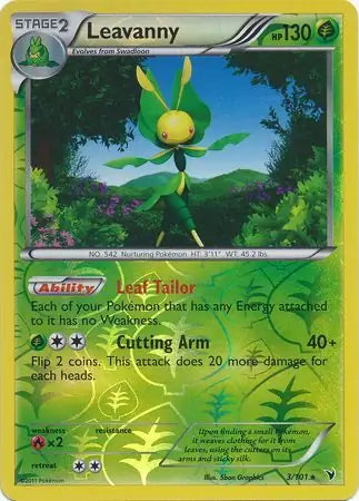 Noble Victories Leavanny #3/101 reverse holo
