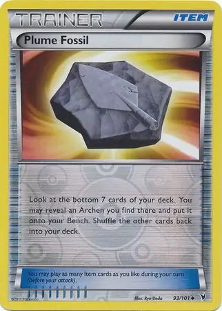 Noble Victories Plume Fossil #93/101 reverse holo