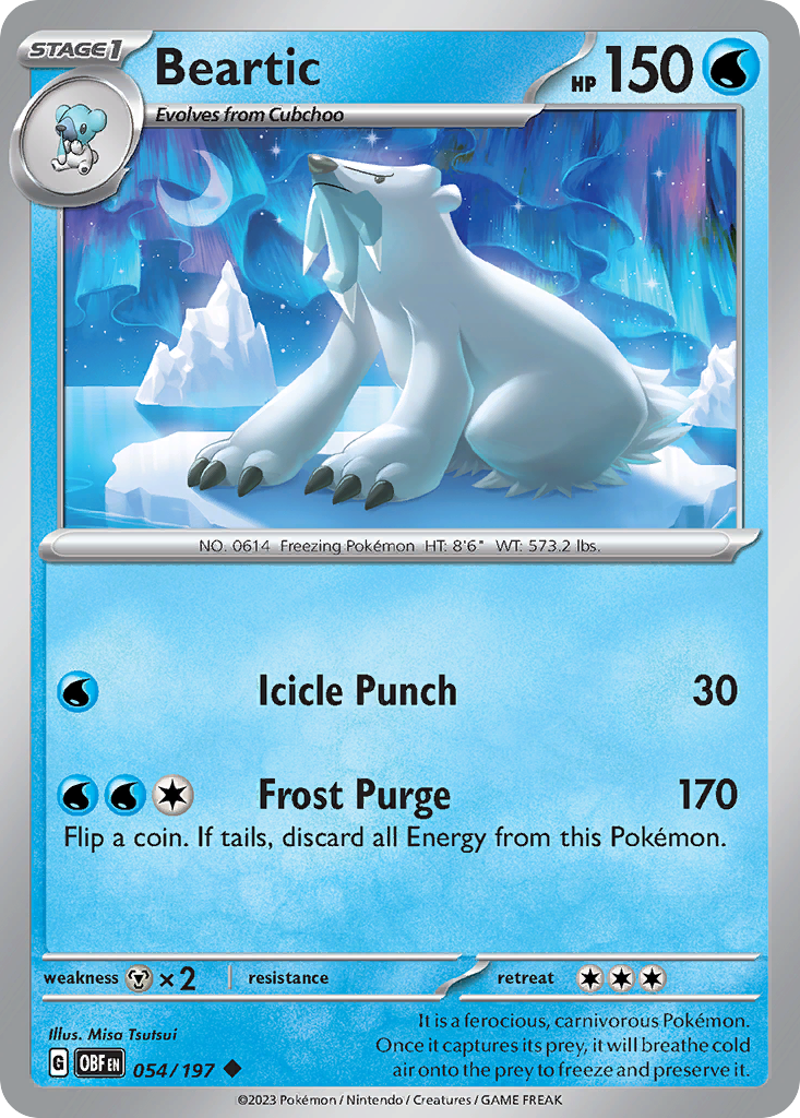Obsidian Flames Beartic #54/197