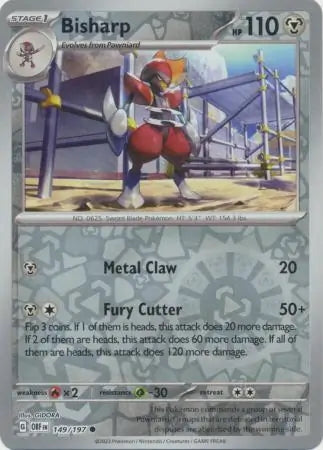 Obsidian Flames Bisharp #149/197 reverse holo