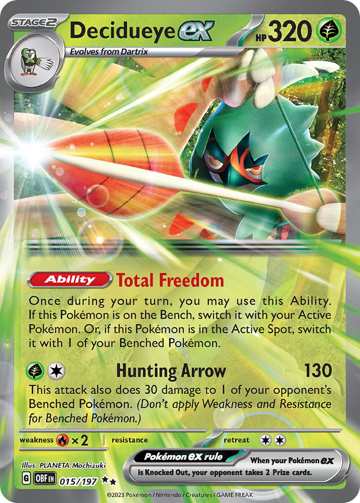 Obsidian Flames Decidueye EX #15/197