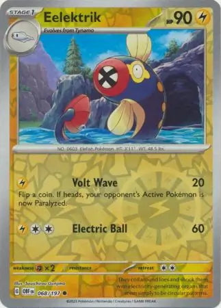 Obsidian Flames Eelektrik #68/197 reverse holo