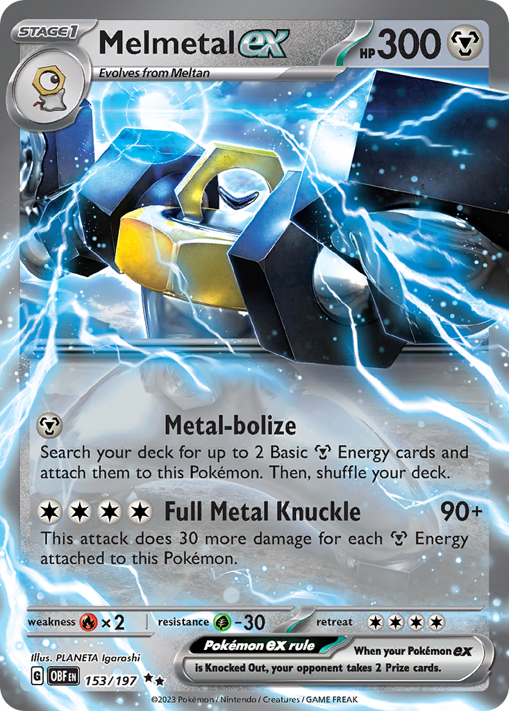 Obsidian Flames Melmetal EX #153/197