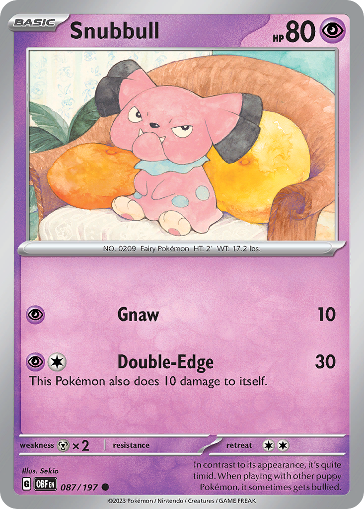 Obsidian Flames Snubbull #87/197