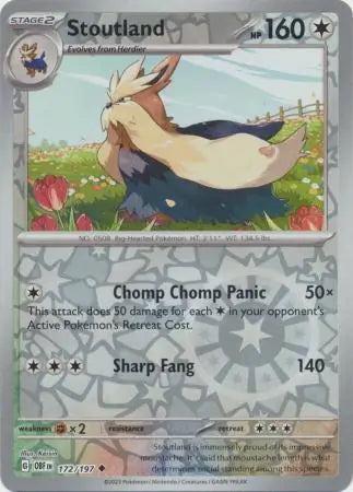Obsidian Flames Stoutland #172/197 reverse holo