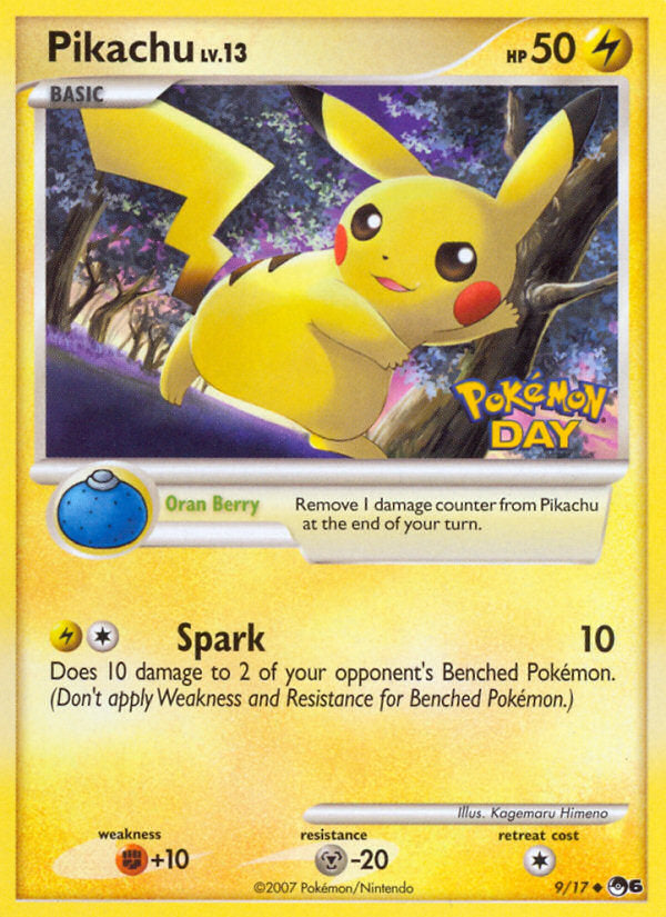 POP Series 6 Non - Holo Pikachu #9 Pokeday