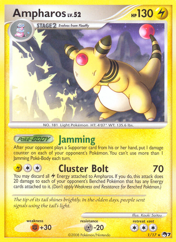 POP Series 7 Non - Holo Ampharos #1