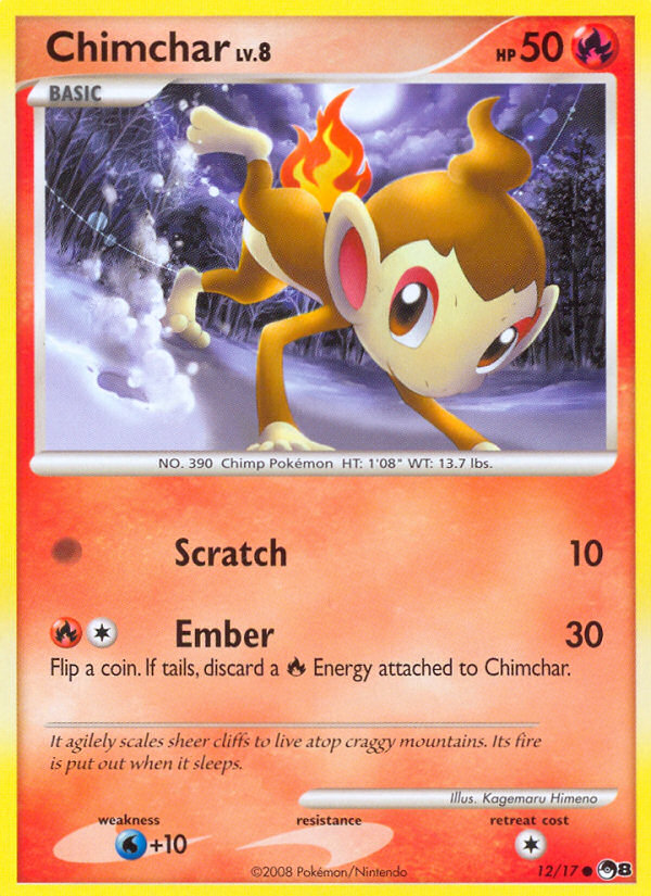 POP Series 8 Non - Holo Chimchar #12