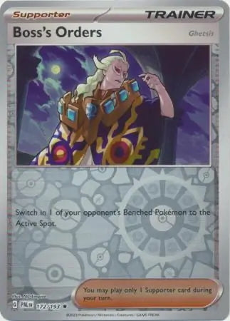 Paldea Evolved Boss’s Orders (Ghetsis) #172/193 reverse holo