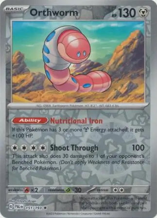 Paldea Evolved Orthworm #151/193 reverse holo