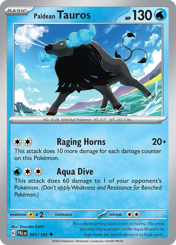 Paldea Evolved Paldean Tauros #41/193