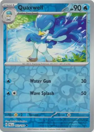 Paldea Evolved Quaxwell #51/193 reverse holo