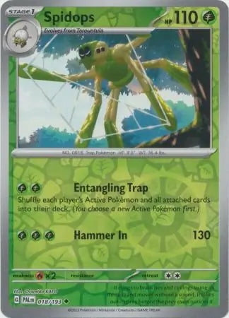 Paldea Evolved Spidops #18/193 reverse holo