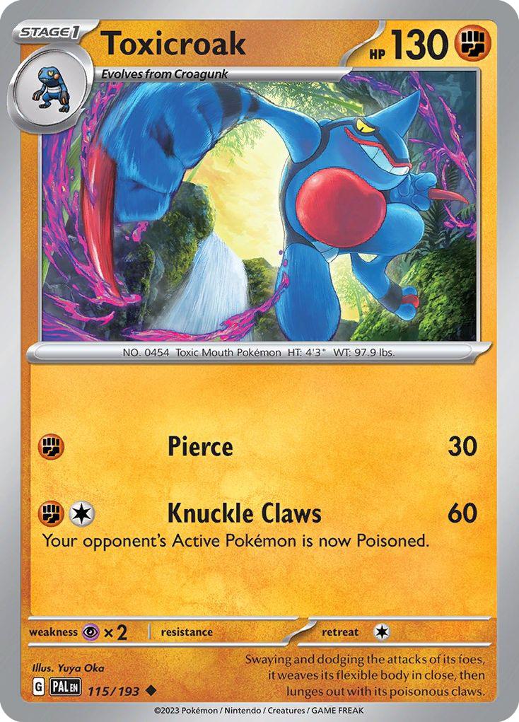 Paldea Evolved Toxicroak #115/193