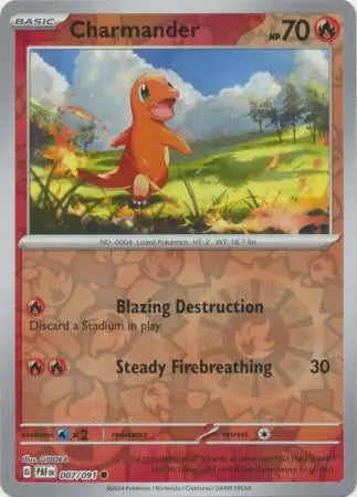 Paldean Fates Charmander #7/91 reverse holo