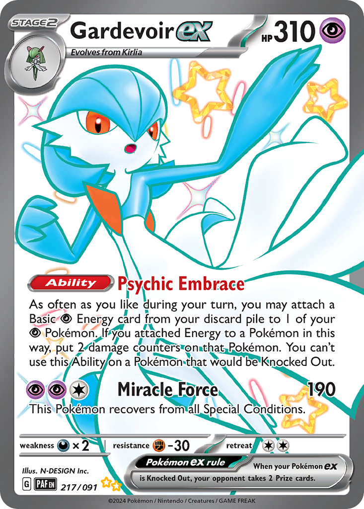 Paldean Fates Gardevoir EX #217/91