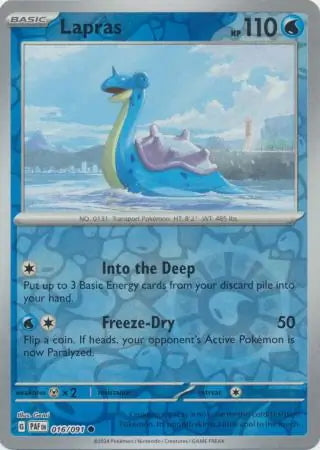 Paldean Fates Lapras #16/91 reverse holo