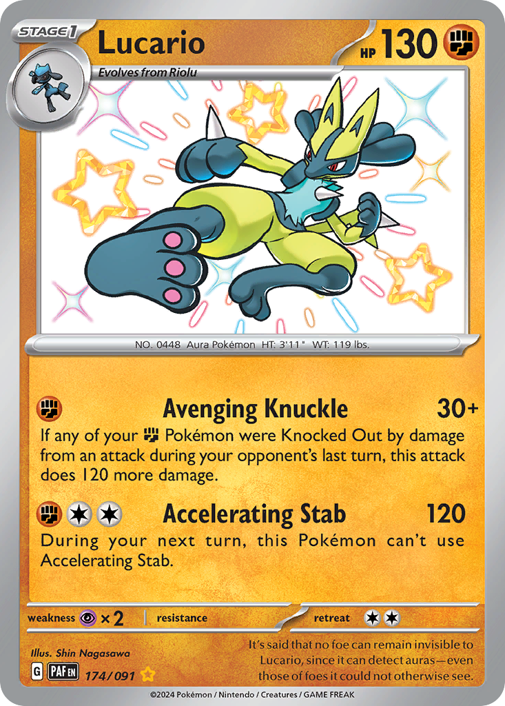 Paldean Fates Lucario #174/91