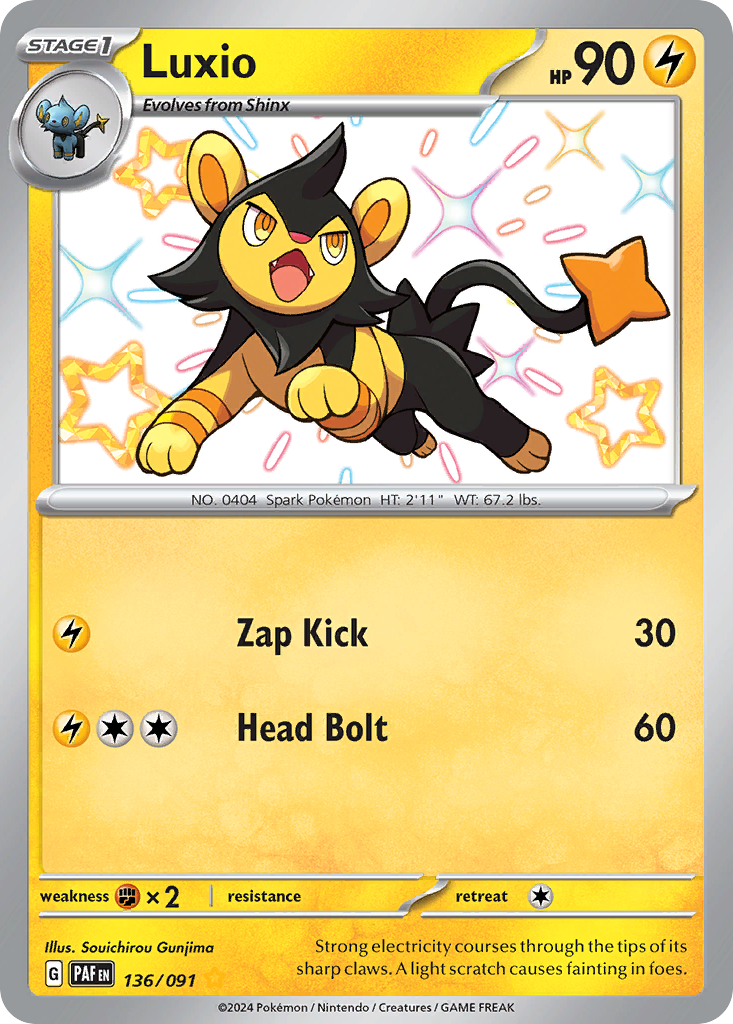 Paldean Fates Luxio #136/91