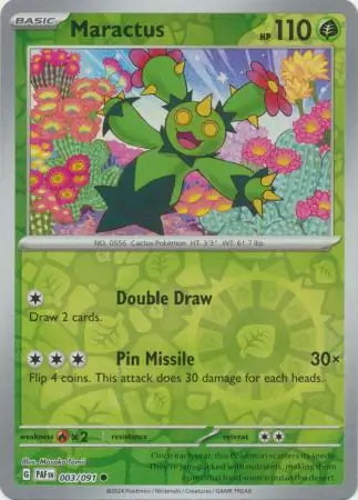 Paldean Fates Maractus #3/91 reverse holo