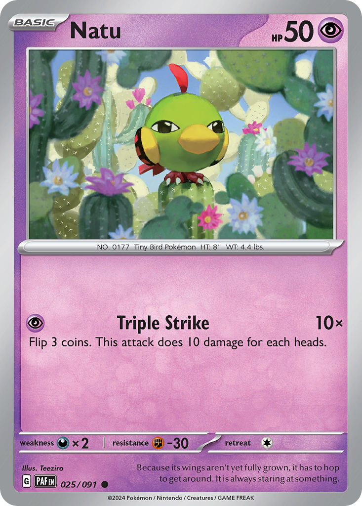Paldean Fates Natu #25/91