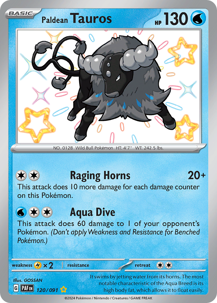 Paldean Fates Paldean Tauros #120/91