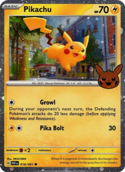 Paldean Fates Pikachu #18/91 Trick or Trade